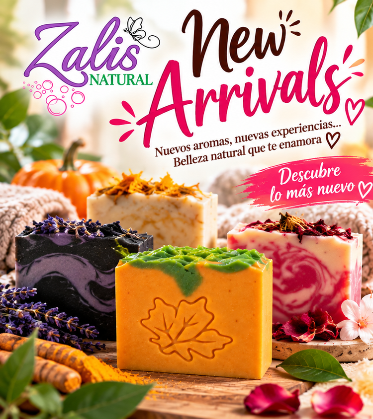 Portada New Arrivals de Zalis Natural con nuevos jabones artesanales