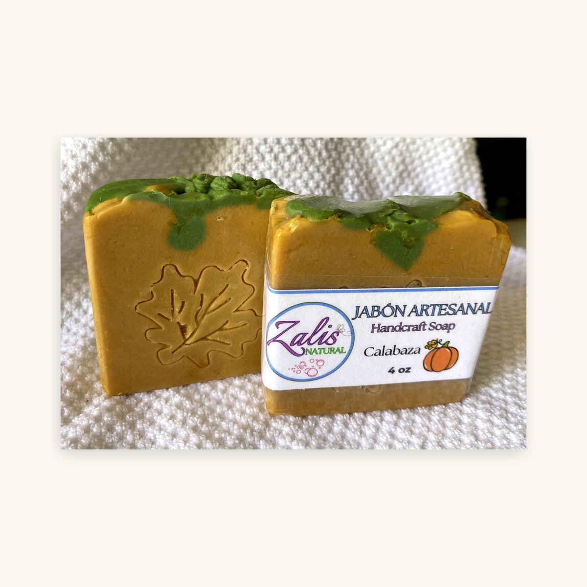 Jabón artesanal de calabaza Pumpkin Spice Zalis Natural, edición limitada, 4 oz