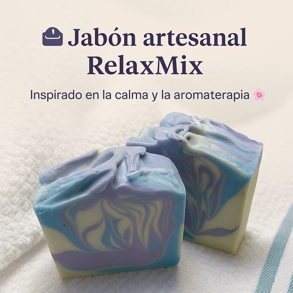 RelaxMix™ | Jabón Artesanal Relajante con Lavanda, Incienso y Ylang Ylang